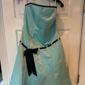 Teal dress with black accents